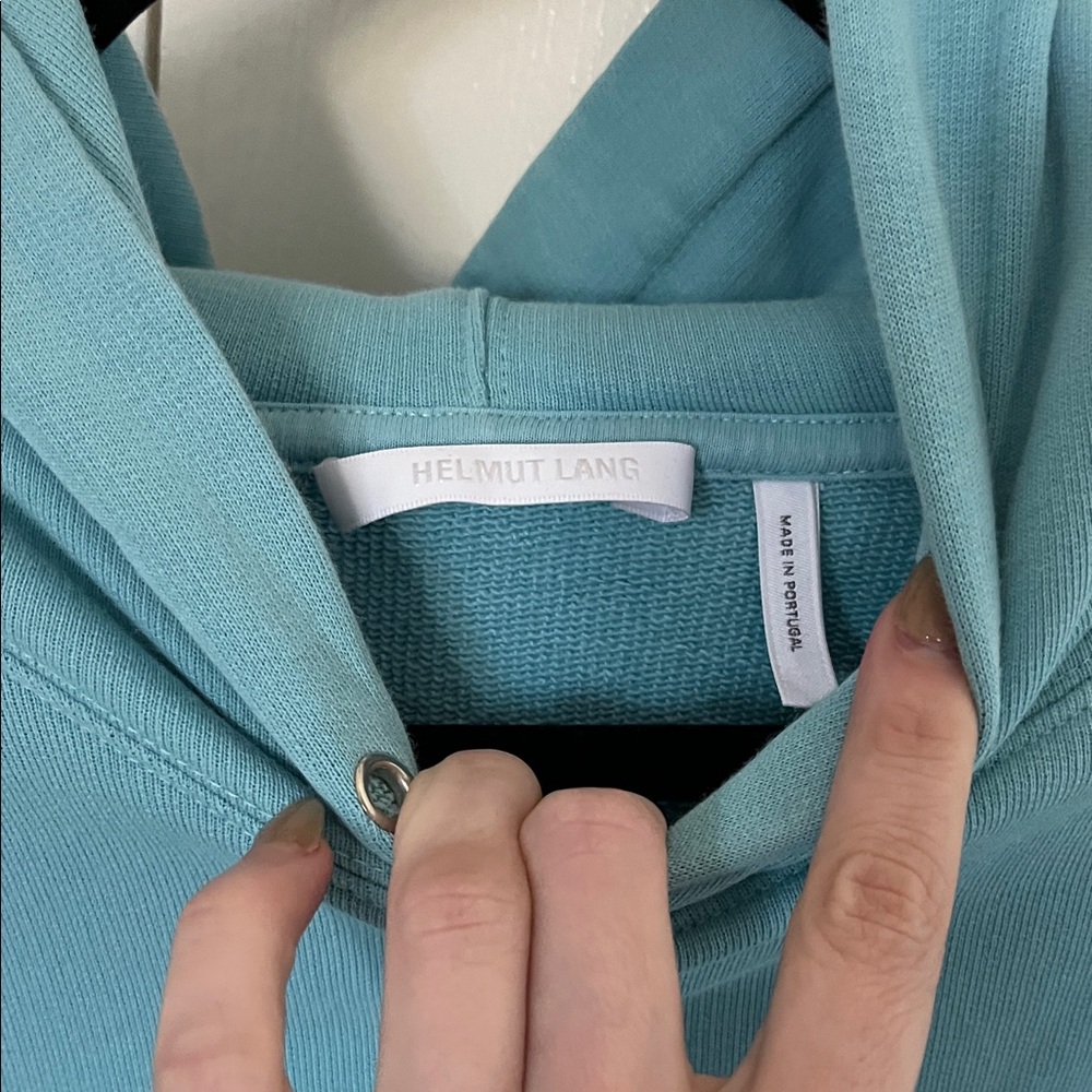 Helmut Lang Distort Blue Hoodie - Picture 5 of 6